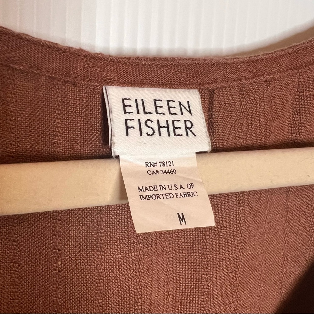 EILEEN FISHER  100% Linen‎ Sleeveless Tunic Mini Dress. Size Medium - Picture 5 of 6